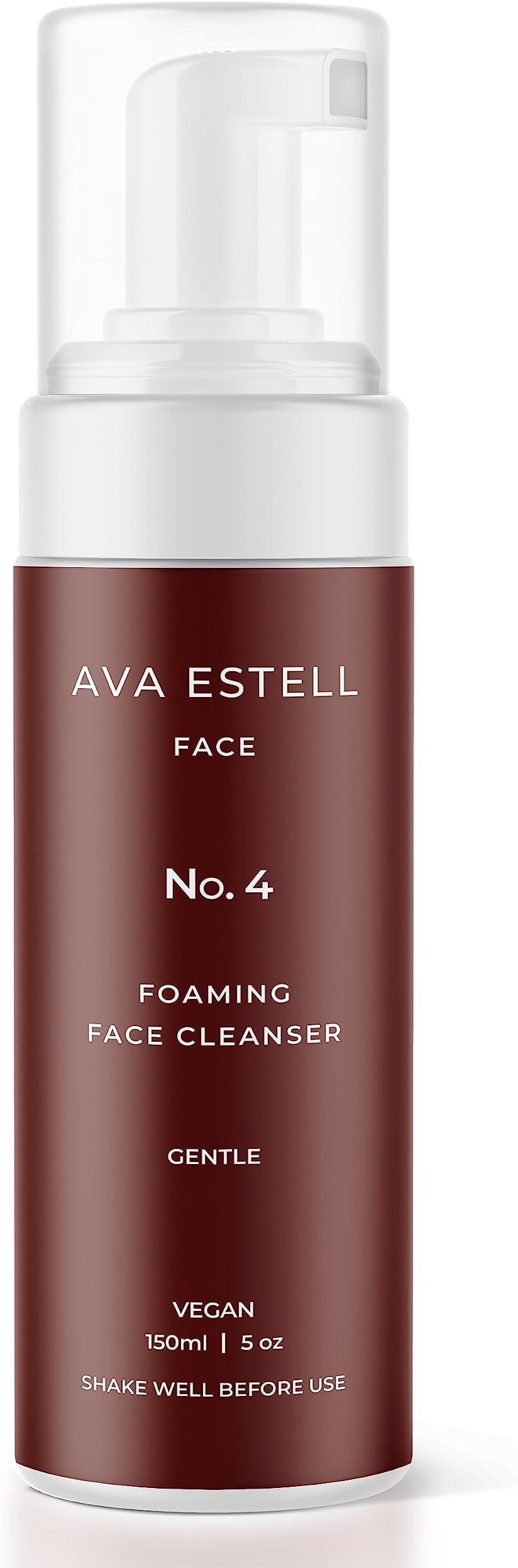 AVA ESTELL Foaming Cleanser - 100% Natural Foam Cleanser - Daily Gentle & Natural Face Wash for Smooth and Calm Skin - Aloe Vera Foaming Face Wash - Normal and Sensitive Skin Face Wash - 150 ml