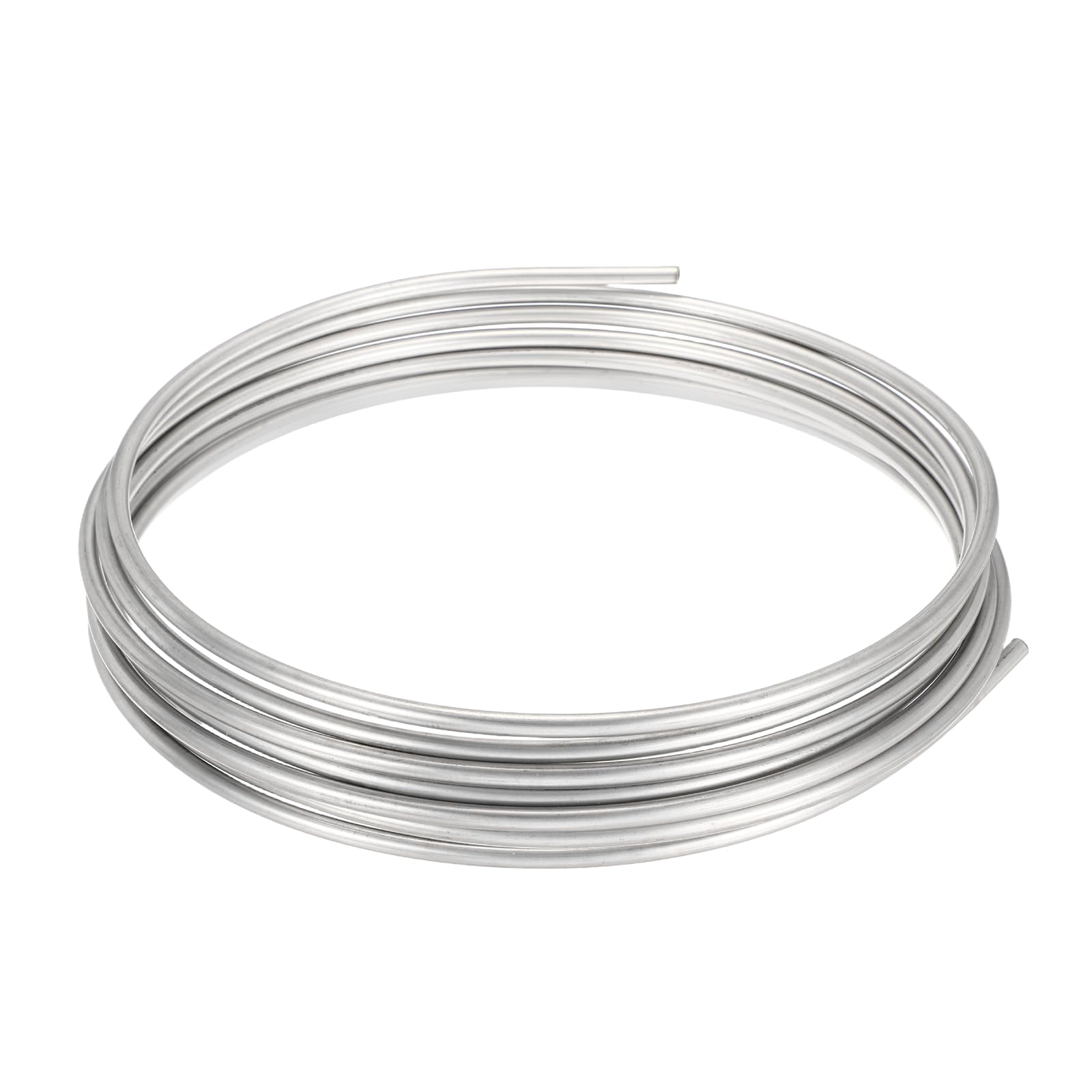 sourcing map Stainless Steel Tubing Coil, 1/16" Wall Thickness 1/4" OD x 24.61 ft Industrial 304 Stainless Steel Coil Tube, Flexible Welded Steel Tubing Round Metal Pipe, Silver Tone