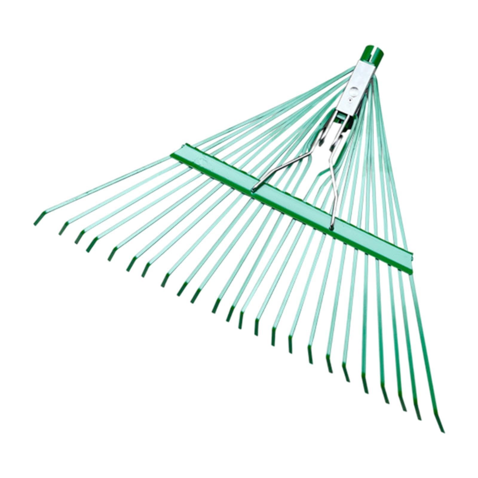 Rastrillo de Hojas para Jardín, 24 Dientes, Fácil de Instalar, Herramienta Multiusos para Jardinería, Reemplazo Directo para Techo Y Patio.