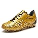EPIMENO Soccer Cleats Boys Girls Kids Firm Ground Unisex Football Baseball Shoes(Little Kid/Big Kid) Gold Metallic