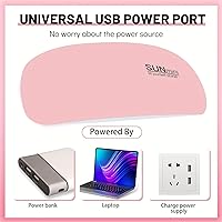Vista 5 de Secador de uñas UV LED Mini lámpara portátil de curado para esmalte de uñas de gel, 6 W blanco