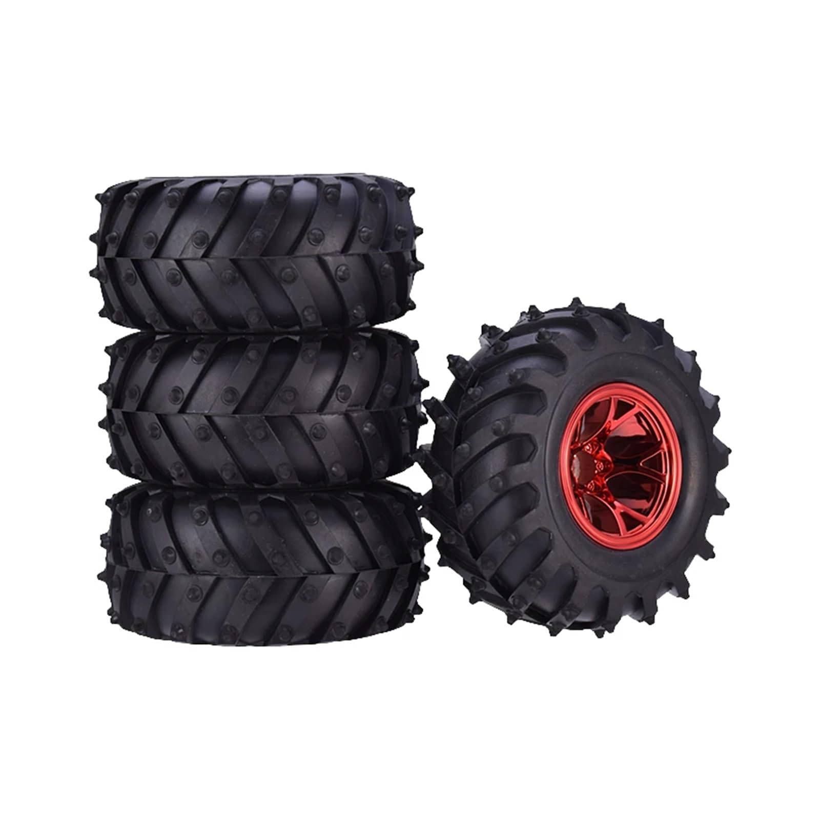 para HSP para HPI 1/10 Neumáticos Monster Goma Llantas Plástico para Cubo 12mm Hex 120mm Piezas Mejora RC Todoterreno Camión Coche Modelo Accesorio Neumáticos
