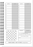 Vista 4 de Libro de puntuación de ajedrez Perfect Strike con reglas e instrucciones de puntuación. Libro de mantenimiento de puntuación resistente. Calidad