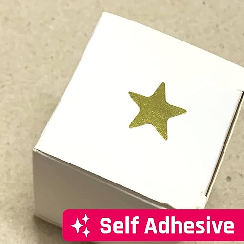 Miniatura 6 de Paquete de 1000 calcomanías de estrella dorada para recompensa, 0.6 pulgadas de diámetro
