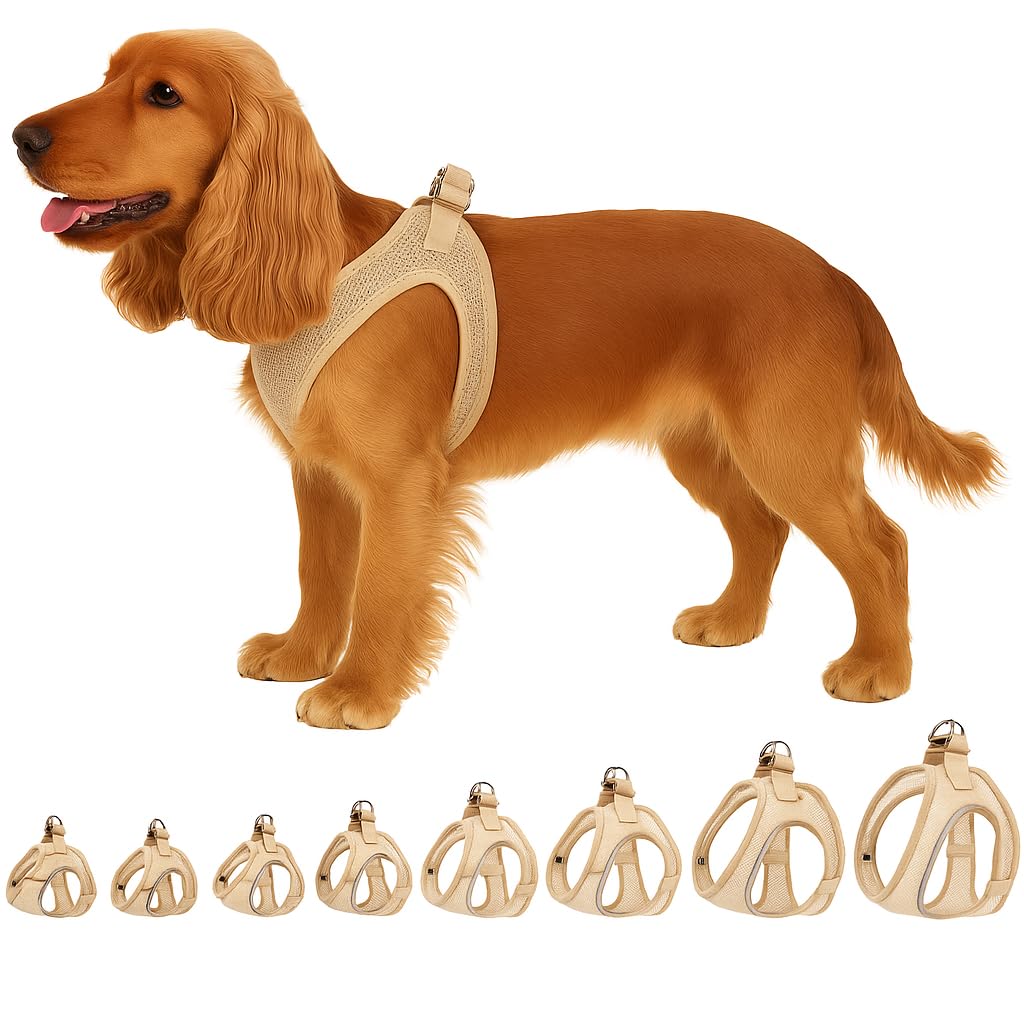 Dog Harness Step&Go Bento Beige M 30-35cm 41-44cm