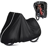 1 Bike Cover Waterproof Outdoor - Bicycle Cover Rain UV Snow Proof with Anti-theft Lock Hole Windproof Buckle Mountain Road Electric Bike Heavy Duty Bikes Black