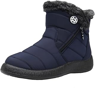 Eagsouni Winter Boots Women's Winter Shoes Waterproof Warm Plush Lined Snow Boots Ankle Boots Winter Outdoors Non-Slip Boots