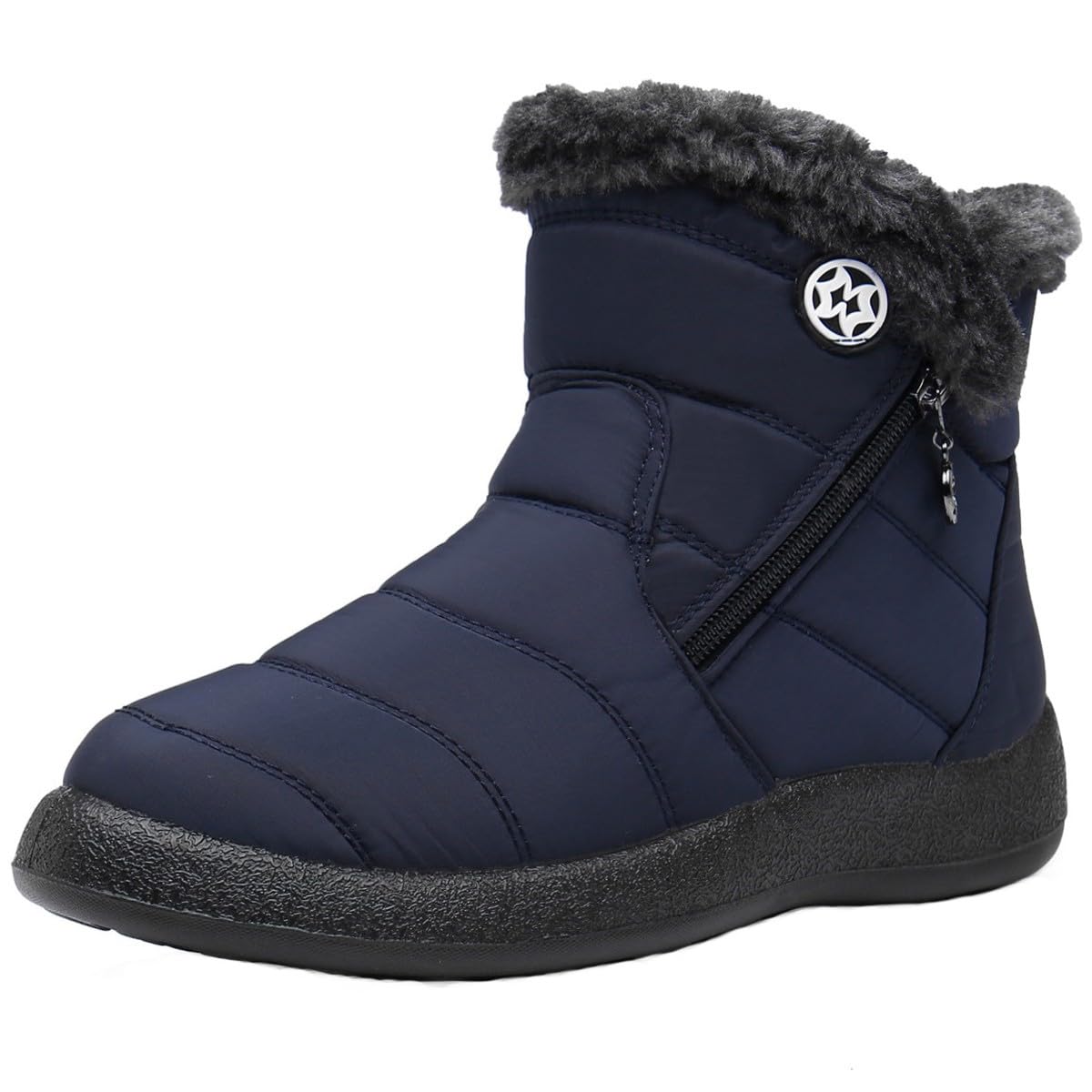 Eagsouni Winter Boots Women's Winter Shoes Waterproof Warm Plush Lined Snow Boots Ankle Boots Winter Outdoors Non-Slip Boots