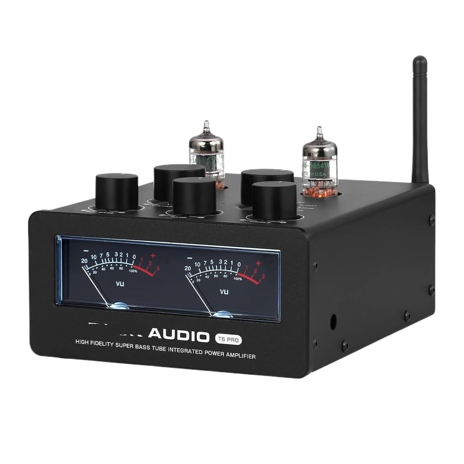 T6PRO HiFi TPA3255 5.1 Tube Amplifier JAN5654 Vacuum Tube Amplifier with VU Meter 300W X2 with 48V Power Supply