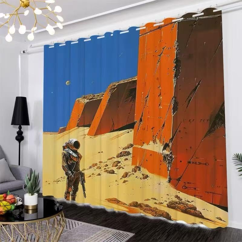 Rideau occultant enfant guerrier extraterrestre pour de beaux rêves