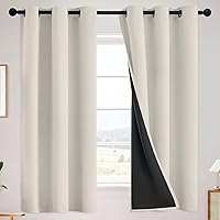 Vista 78 de SimpleHome - Cortinas opacas 100% para recámara, cortinas de ventana con ojales beige, con aislamiento térmico, cortinas de oscurecimiento