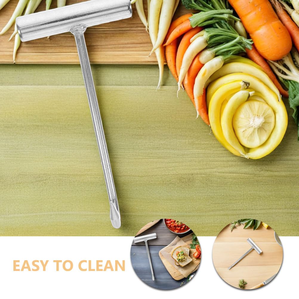 Ganci per Carne Manico Ergonomico a Forma di T in Acciaio Inossidabile 5 Pezzi Presa Sicura per Macelleria Cucina Ristorante Barbecue