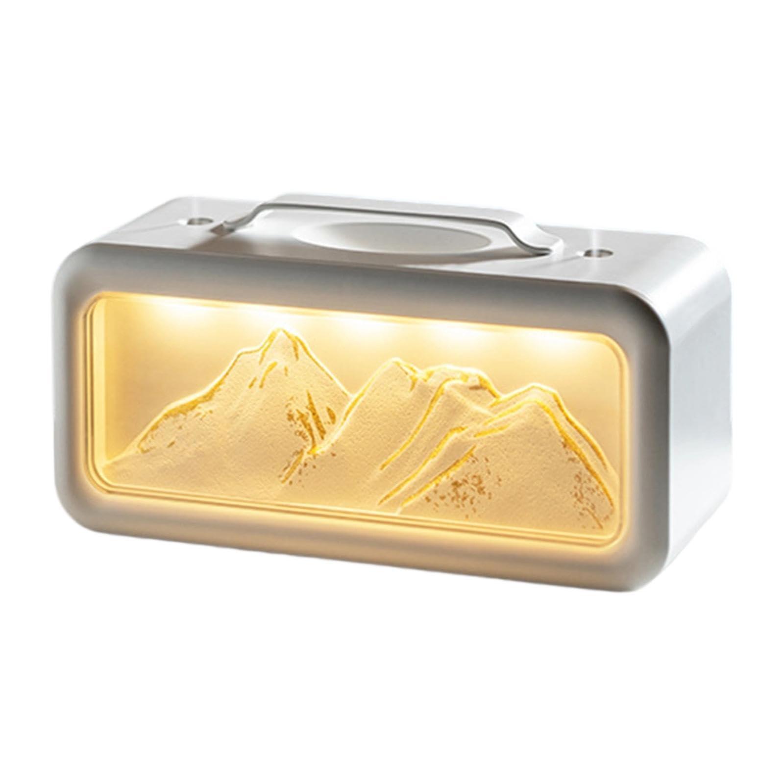 Mist Nuit Diffuseur Arôme Double Jet Faible Bruit USB Fonction Nuit Matériau PP Adapté Chambre Bébé Séjour, Blanc