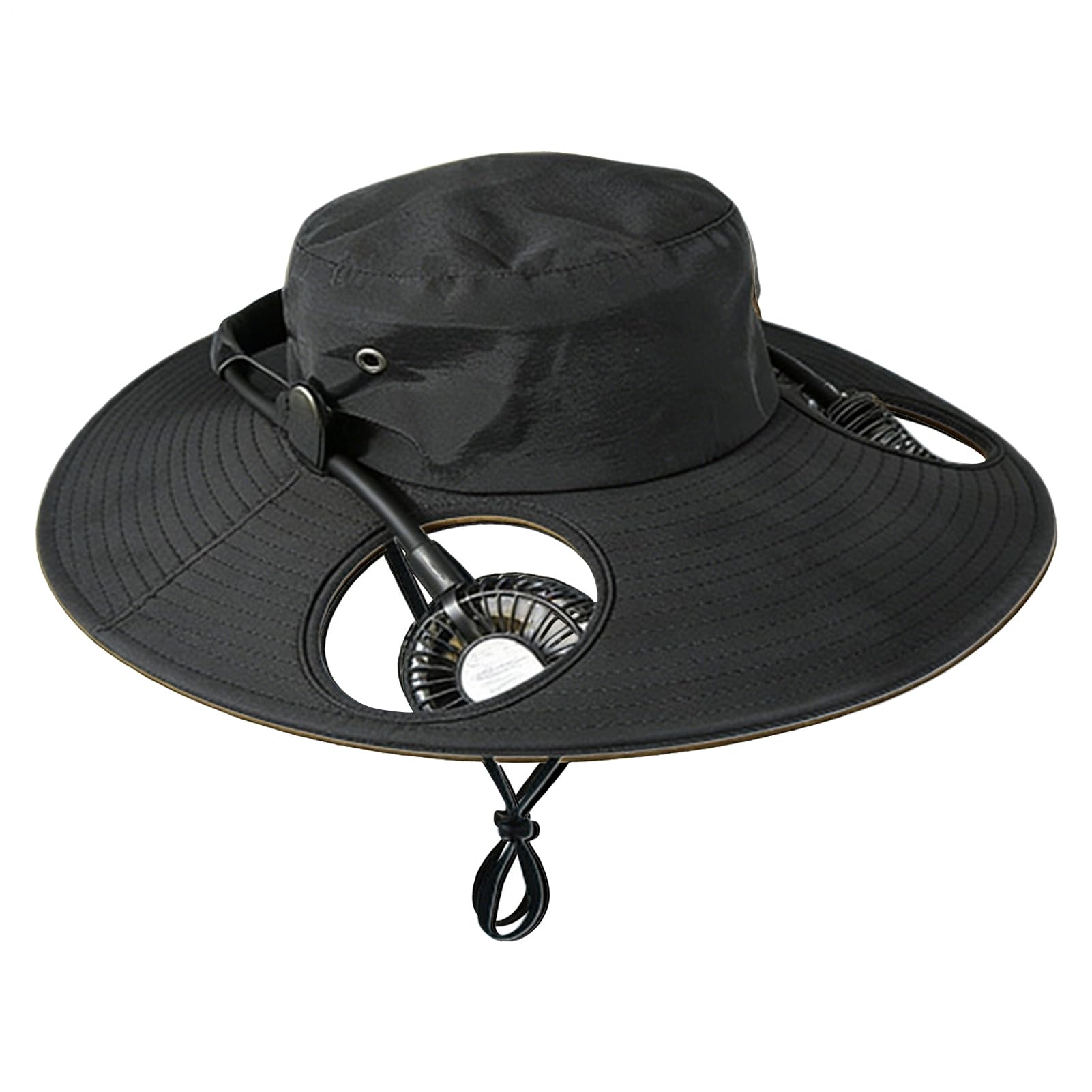 Générique Cappello Bucket – Cappelli a tesa larga con ricarica USB,Cappello da sole a bordo largo, per spiaggia, escursionismo, pesca, giardinaggio, viaggi, festival, estate