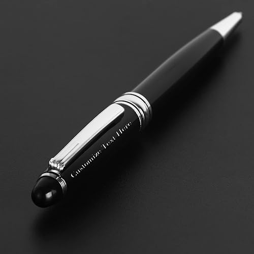 Miniatura 20 de OXYEFEI Bolígrafo de lujo, bolígrafos de lujo para oficina de negocios, bolígrafo ejecutivo, juegos de bolígrafos para hombres, con 1 repuesto azul