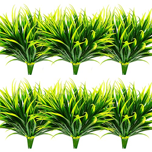 AUMVEYI 16 Pcs Outdoor Fake Plants UV Resistant Artificial