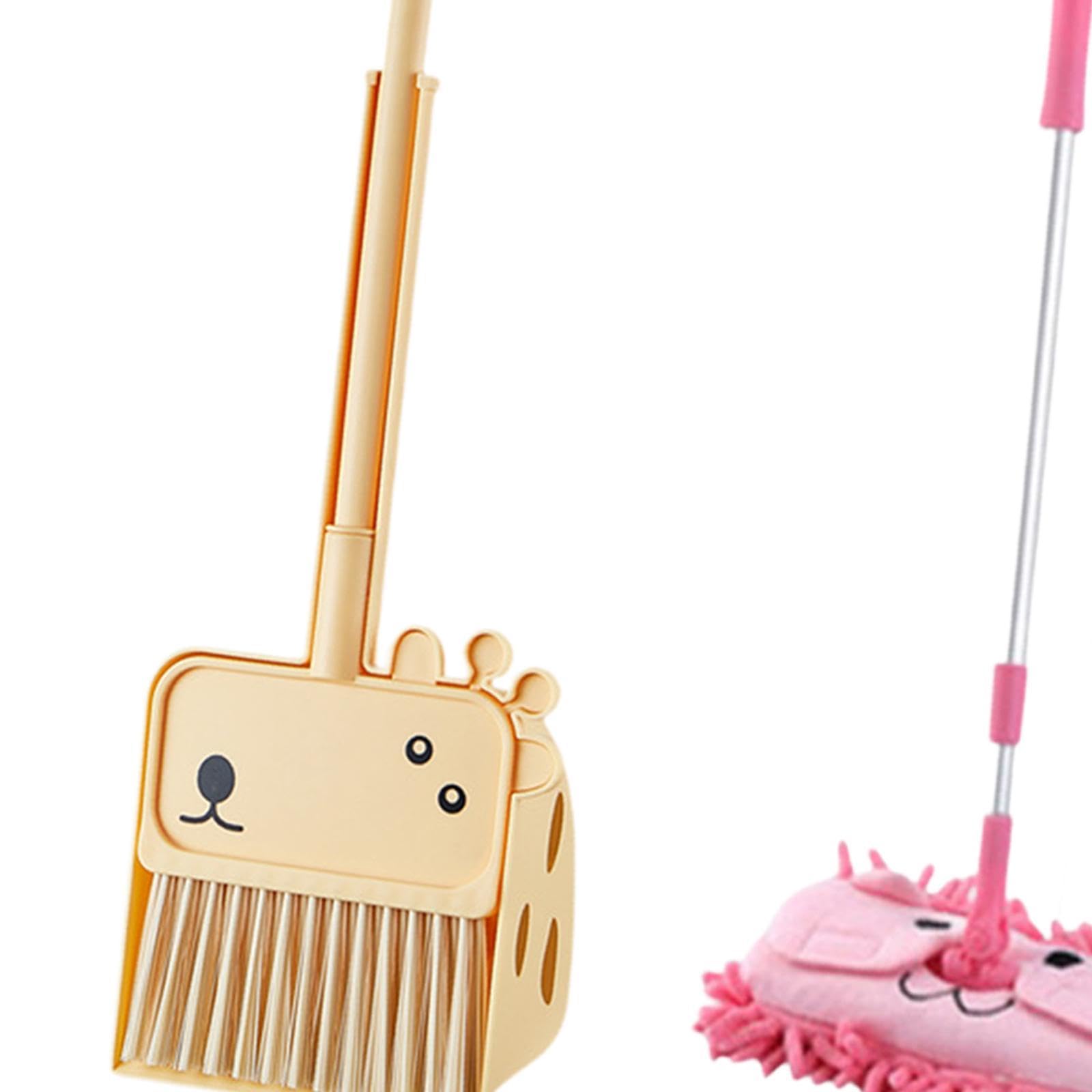 Set di 3 Mini Paletta per Il Gioco di Ruolo, Ideale per Lo Sviluppo delle Abilità di Pulizia nei Bambini dai 3 Ai 6 Anni, Rosa