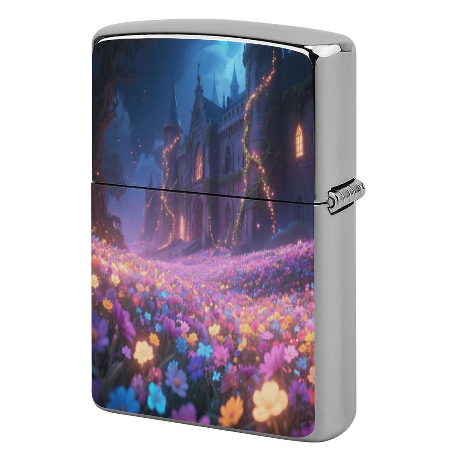 Fekiloot Style Mysterious Castle Lighter Case Cover Metal Lighter Case