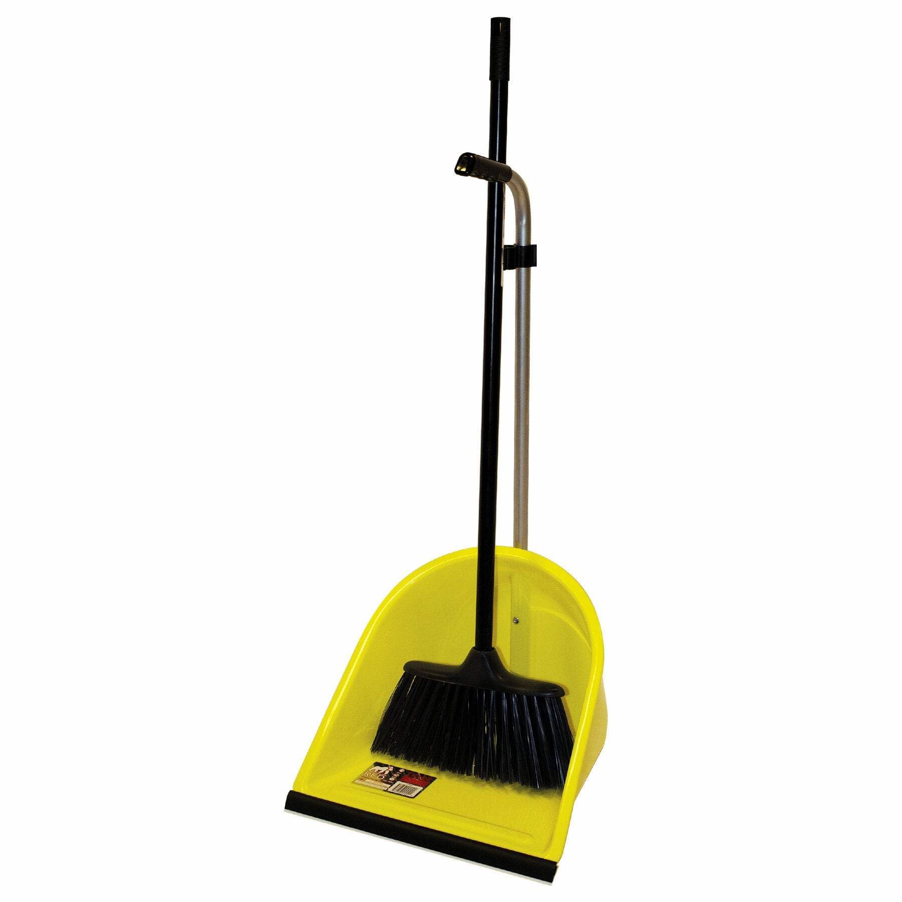 Red Gorilla Yellow Builders' TIDEE Companion Set Heavy Duty Mini Broom Brush and Large Scoop Dustpan Shovel for Construction Trade Workshop Waste