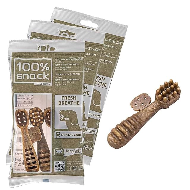Ferplast Snack Perro Snack Natural para Perro Snack Higiene Oral contra el Mal Aliento con Algas Ascophillum…