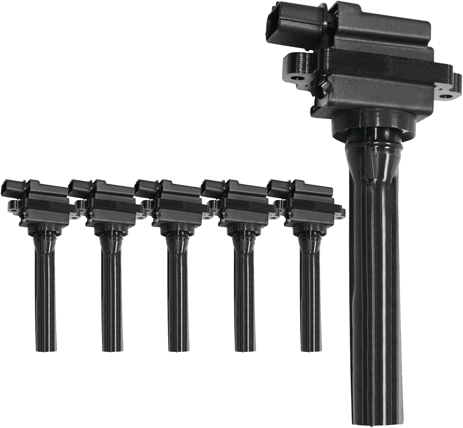 Ignition Coil Pack Fits for Chevy Tracker 1999-2004 1.6L 2.5L V6, for Suzuki Aerio Esteem Grand Vitara Sidekick Vitara Xl-7 1999-2005 1.8L 2.0L 2.3L L4 2.7L V6 Replace UF237 33410-77E20 6PCS