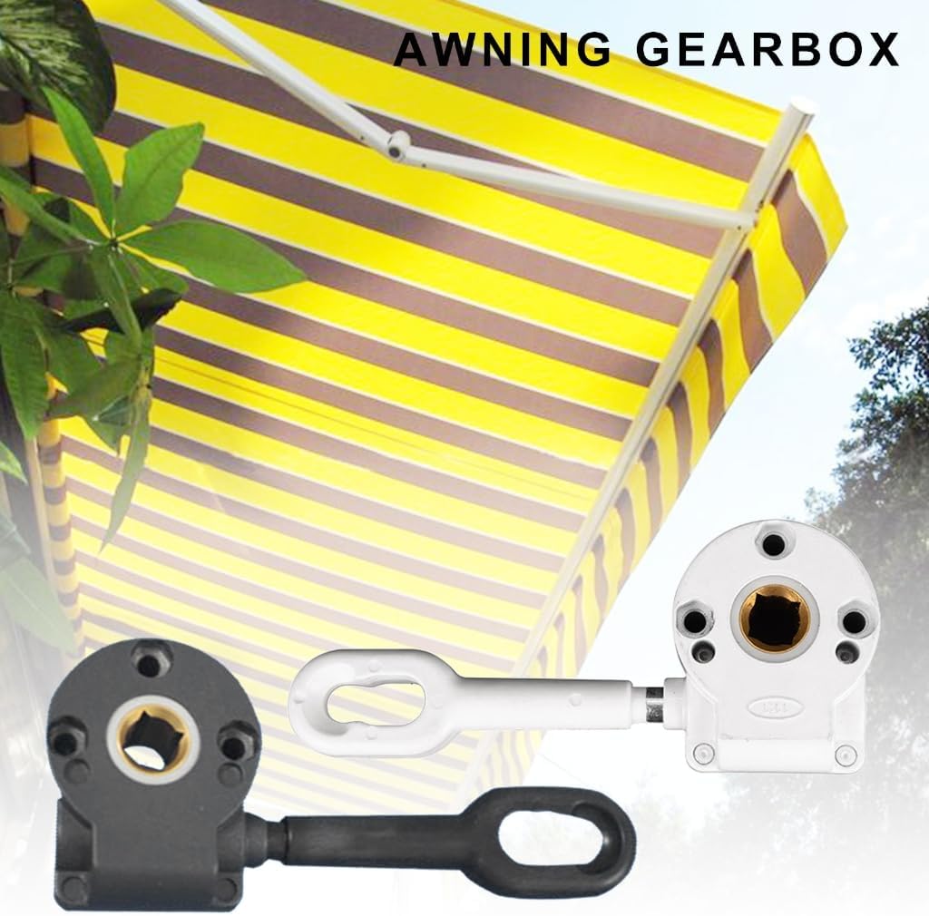 Retractable Awning Manual Gear Mechanism Retractable Awning Hand Crank Gear Assembly Portable Aluminum Alloy Apare Parts