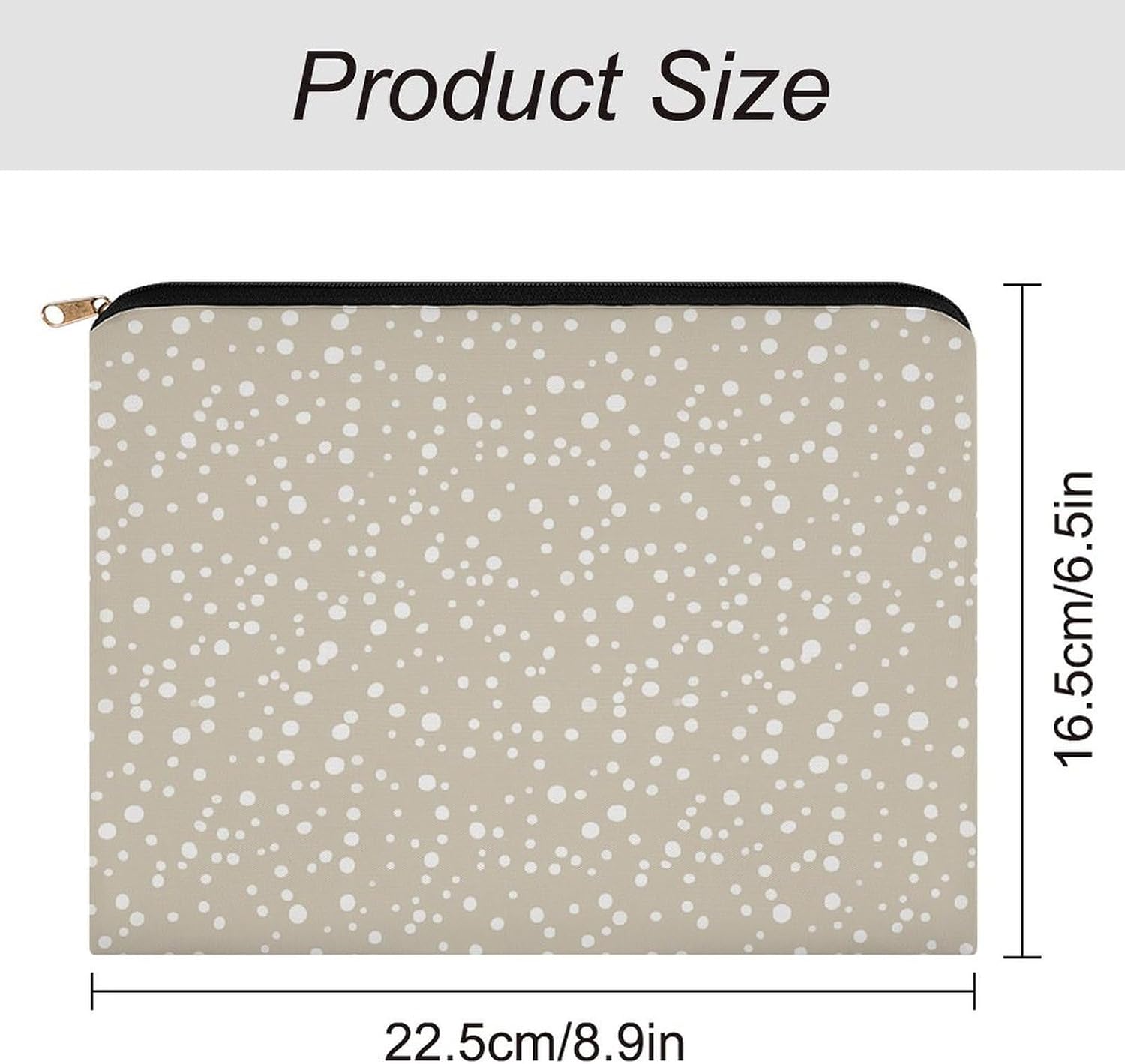 Lightweight Polyester Seamless Dot Makeup Bag with Zipper image 2
