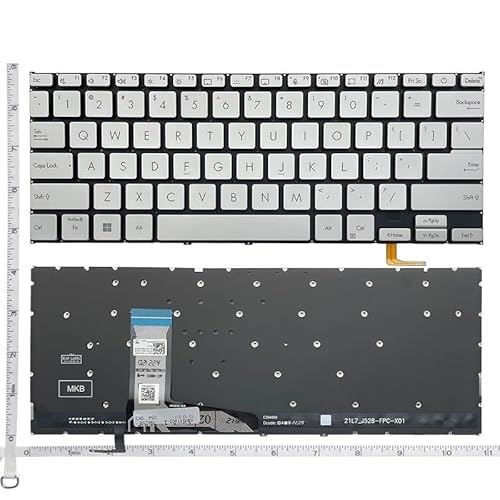 VivoBook ADOL14Z X1403VA M1402 D1402 F1402 M1403 14Pro X1402ZA X1403 x1404V ADOL14V ADOL14Q X1405V�p�m�[�g�p�\�R���L�[�{�[�h(Silver US backli
