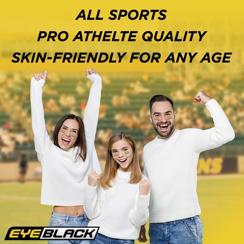 EyeBlack Under Eye Strip for Athletic Sports Team - Enhance Performance, Show Team Spirit, Comfortable, Easy-to-Apply, Perfect for Game Day, Practice, Champions