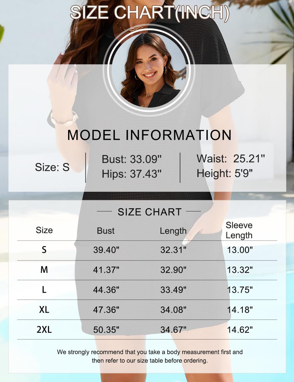 Bsubseach Womens Swimsuit Coverup Waffle Knit Bathing Suit Cover Up Short Sleeve V Neck Beach Vacation Dress with Pockets - Image 4