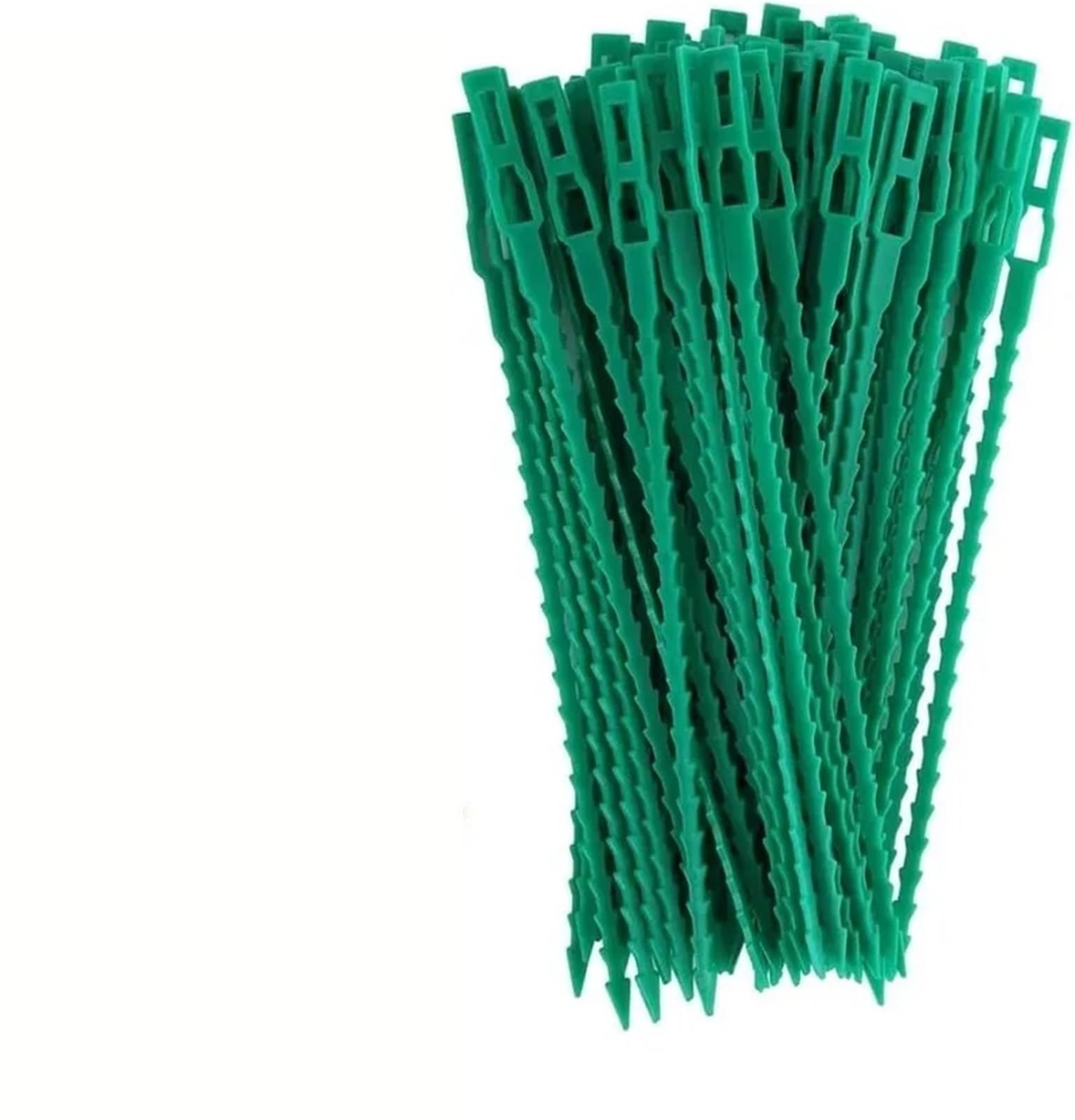 Zuxwux Green-13Cm Plant Twist Ties Adjustable Plant Cable Ties Reusable Self-Locking Garden Supports Clip Fastener(,100Pcs)