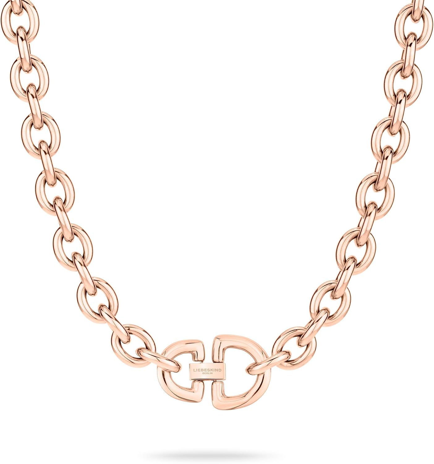 Liebeskind Berlin Halskette – Geflochtenes Design, Edelstahl IP Gold, 65 Cm – Mit Verstellbarem Zugverschluss