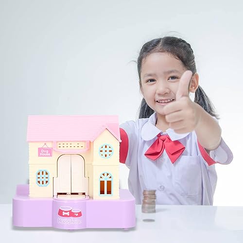Miniatura 3 de Caja de ahorro de dinero, música, banco de dinero, villa, perro de la suerte, robando dinero, casa de perro, alcancía, iluminación, juguete de