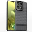 Pikkme Back Cover for Motorola Moto G86 Power 5G Camera Protection 3D Hexa Cube Design Silicone Protective Bumper Case (Grey) gallery image