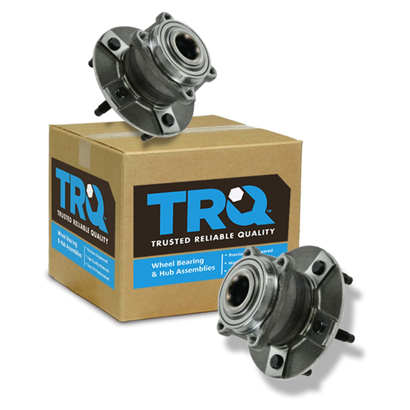 TRQ 2 Piece Rear Wheel Bearing &amp; Hub Assembly Set