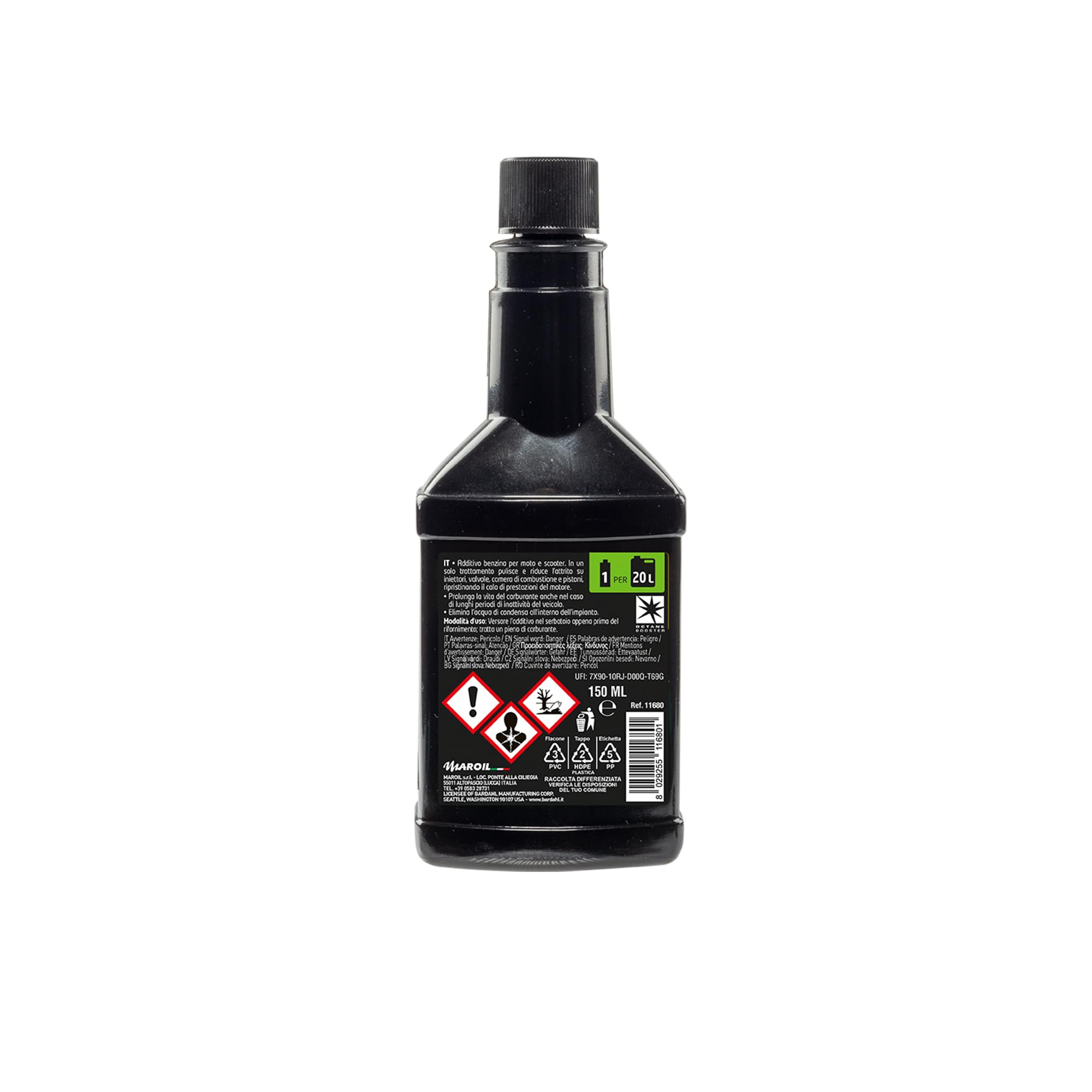 Bardahl - Repower Moto Top Gasoline - Pulisce Iniettori, Valvole e Camera di Combustione, Rimuove Depositivi, per Motori Benzina 2T e 4T Moto, Scooter, 150 ml