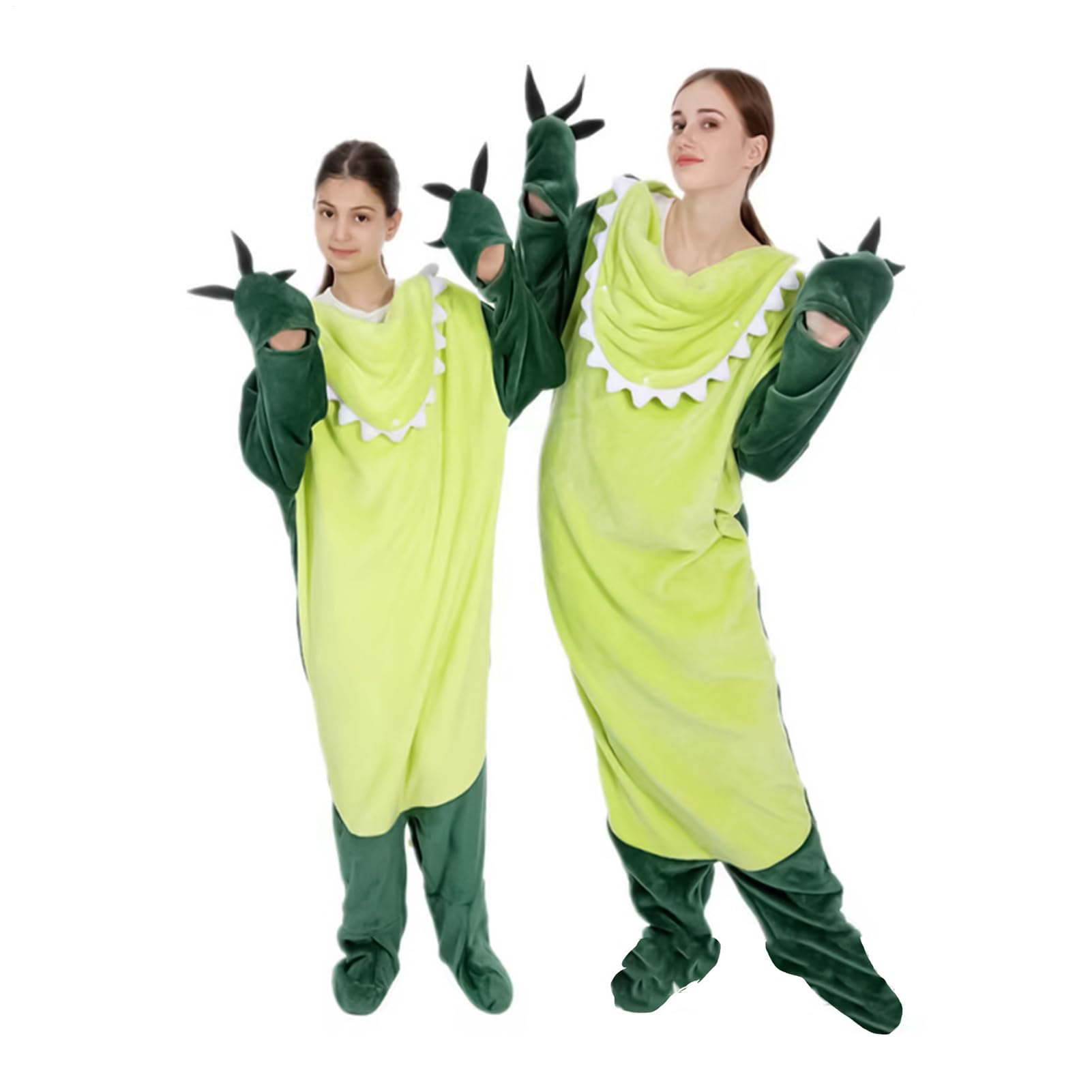 Pijama De Dinosaurio Lindo, Suave, De Franela Y Adorable | Pijama Entero De Dinosaurio Con Capucha Para De Halloween Y Navidad Desfiles Para Mujeres Novios Novias Y Esposas