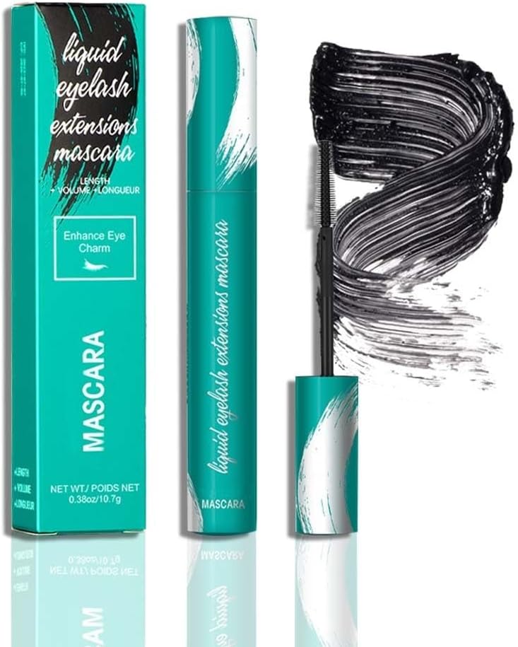Liquid Lash Extension Mascara,Black Liquid Mascara for Natural Lengthening and Thickening Effect,Natural No Clumping Smudging Lasting All Day (BlackC)