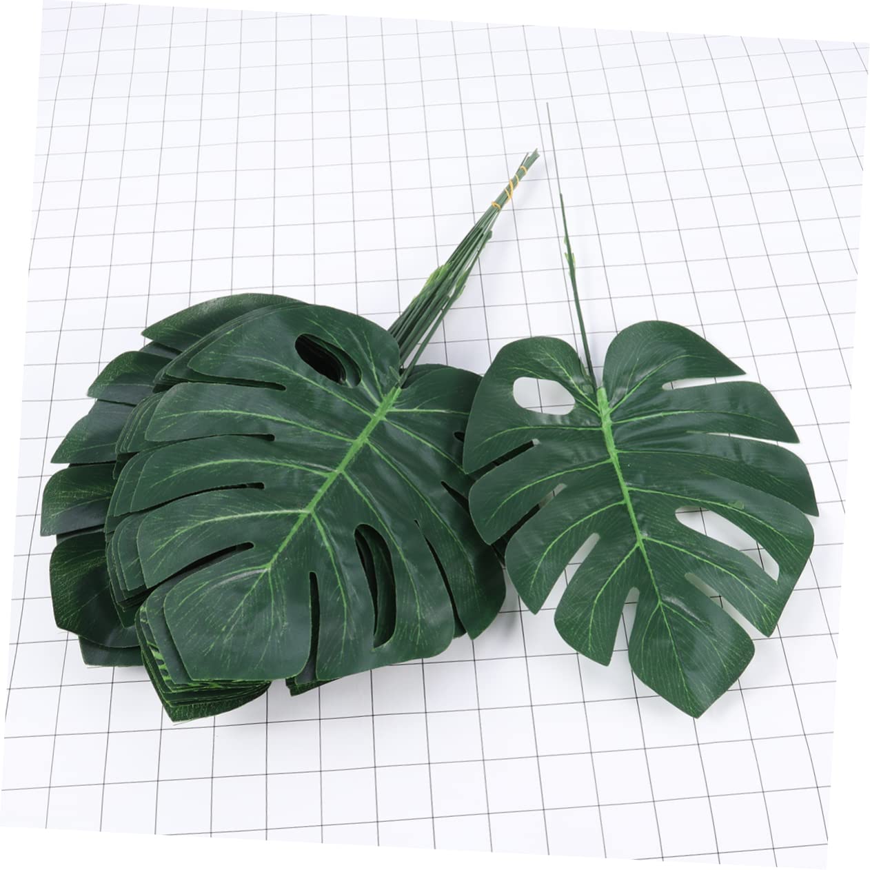 PRETYZOOM 40piezas Monstera Artificiales Verdes De Simulación para Decoración del Hogar Plantas Falsas para Arreglos y Ambientación Interior