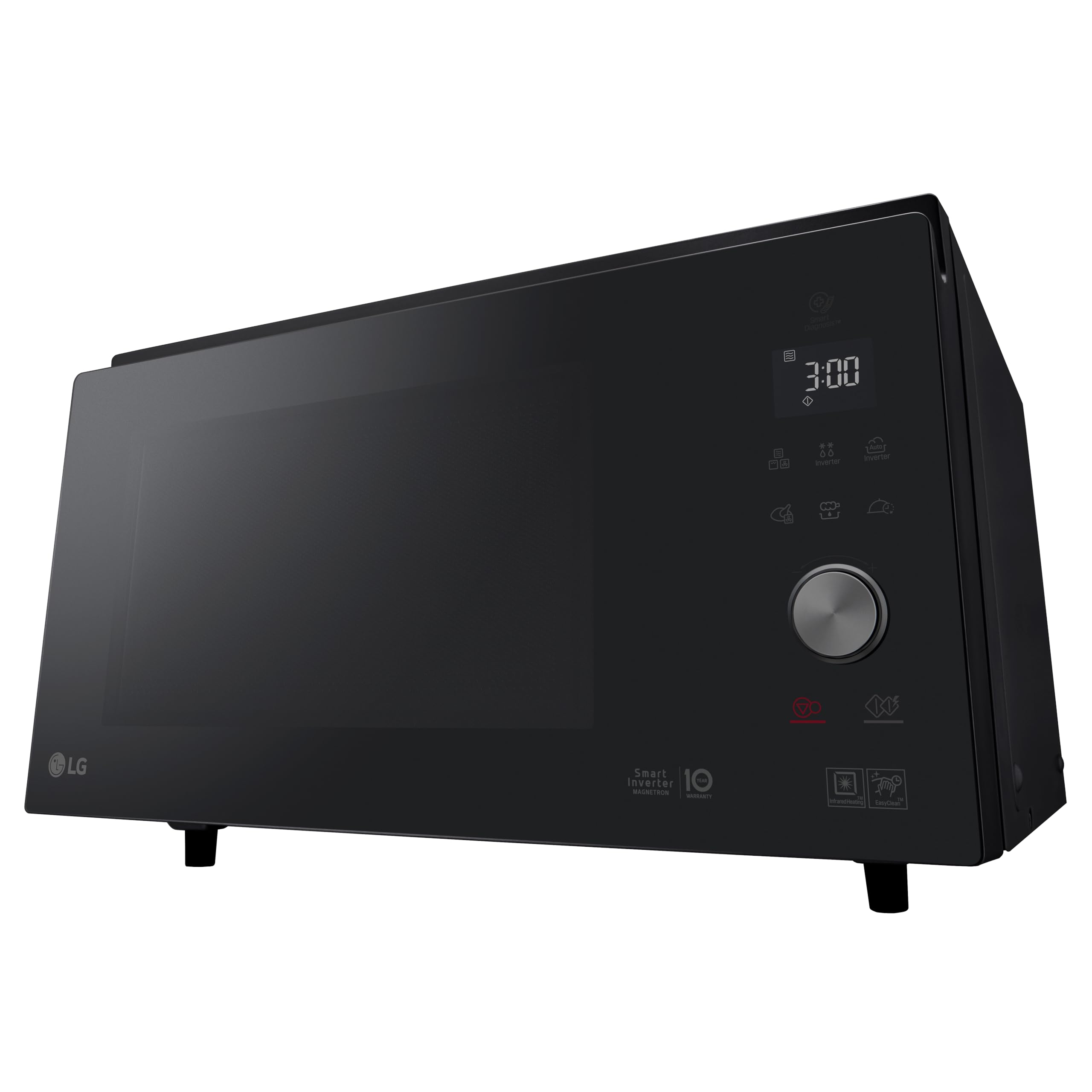 LG MJ3965BPB NeoChef Forno a Microonde Combinato con Grill 39 Litri, Potenza 1100W, Frittura Leggera, Fermentazione e Cottura a Vapore, Sistema con Infrarossi per Riscaldamento Uniforme, Nero Fumè