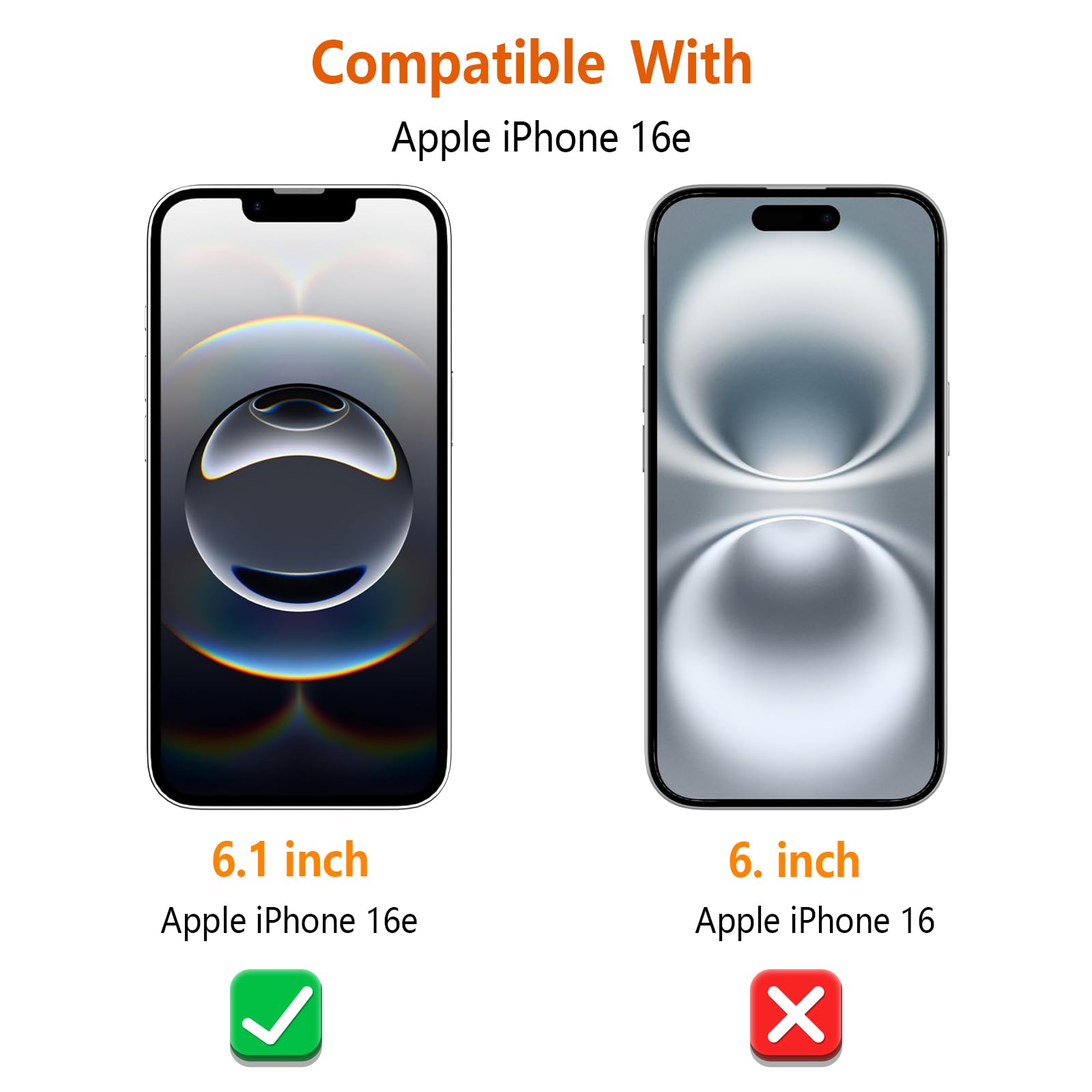 Pollachi [3 Pezzi Vetro Temperato per iPhone 16e/ iPhone 14/ iPhone 13 Pro/iPhone 13,Durezza 9H Anti Graffio,Anti-Impronte Senza Bolle,Pellicola Protettiva