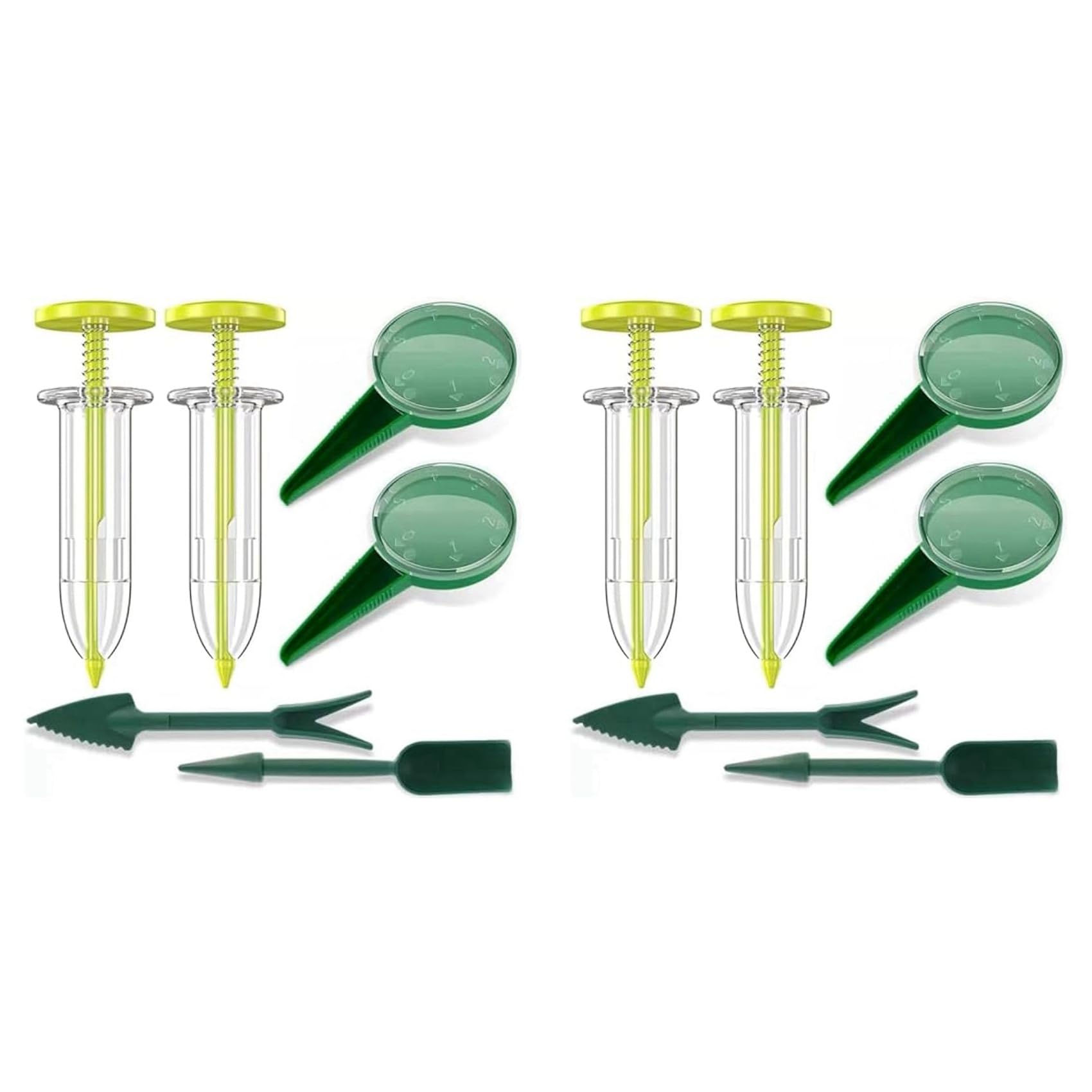 Jnchdghwa 12PC Mini Seed Spreader Set,Mini Seed Planter Tool,Seed Dispenser Manual Seedlings Dibber and Widger,Seed Sower Spreader