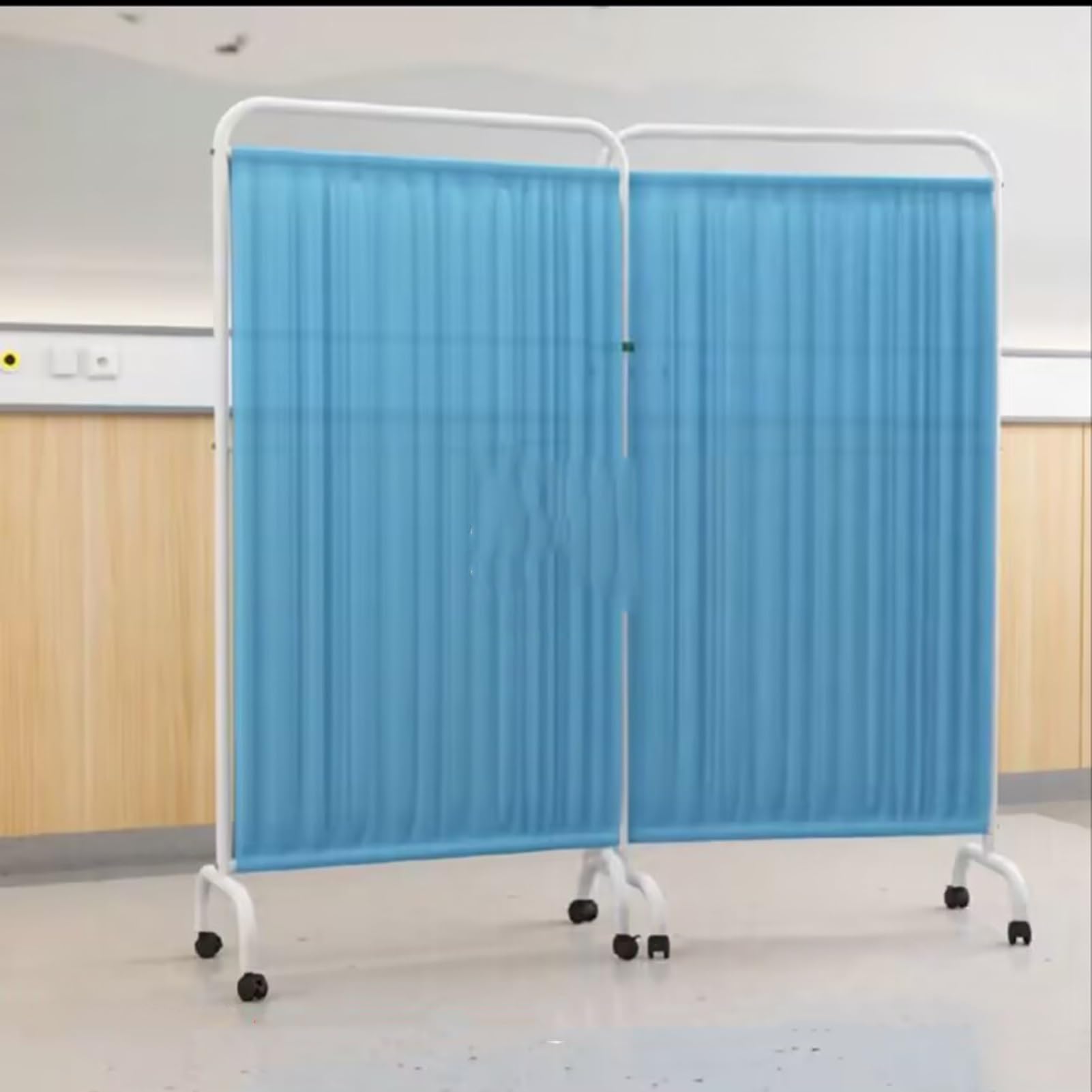 Paravent médical mobile à 6 panneaux cloison de séparation sur roulettes pliable 1m80