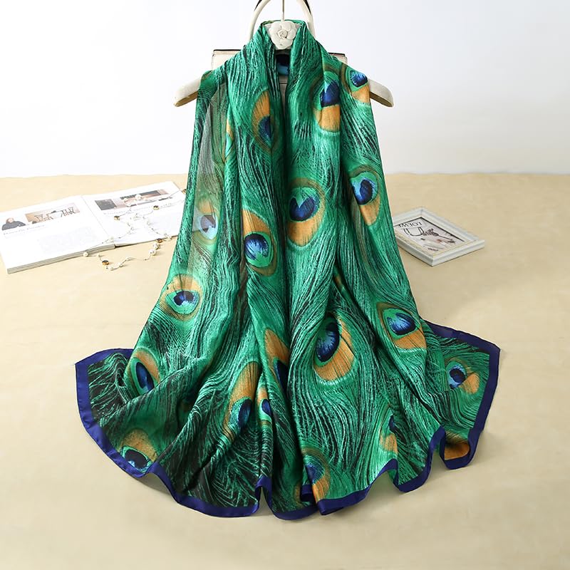 Image of MALINA Women's Polyester Silk Satin Stole Scarf - Soft Lightweight Fashion Wrap, Elegant Floral & Gradient Design, summer stole,Scarf For Women,Premium Stole,Large Size 180x90 cm'