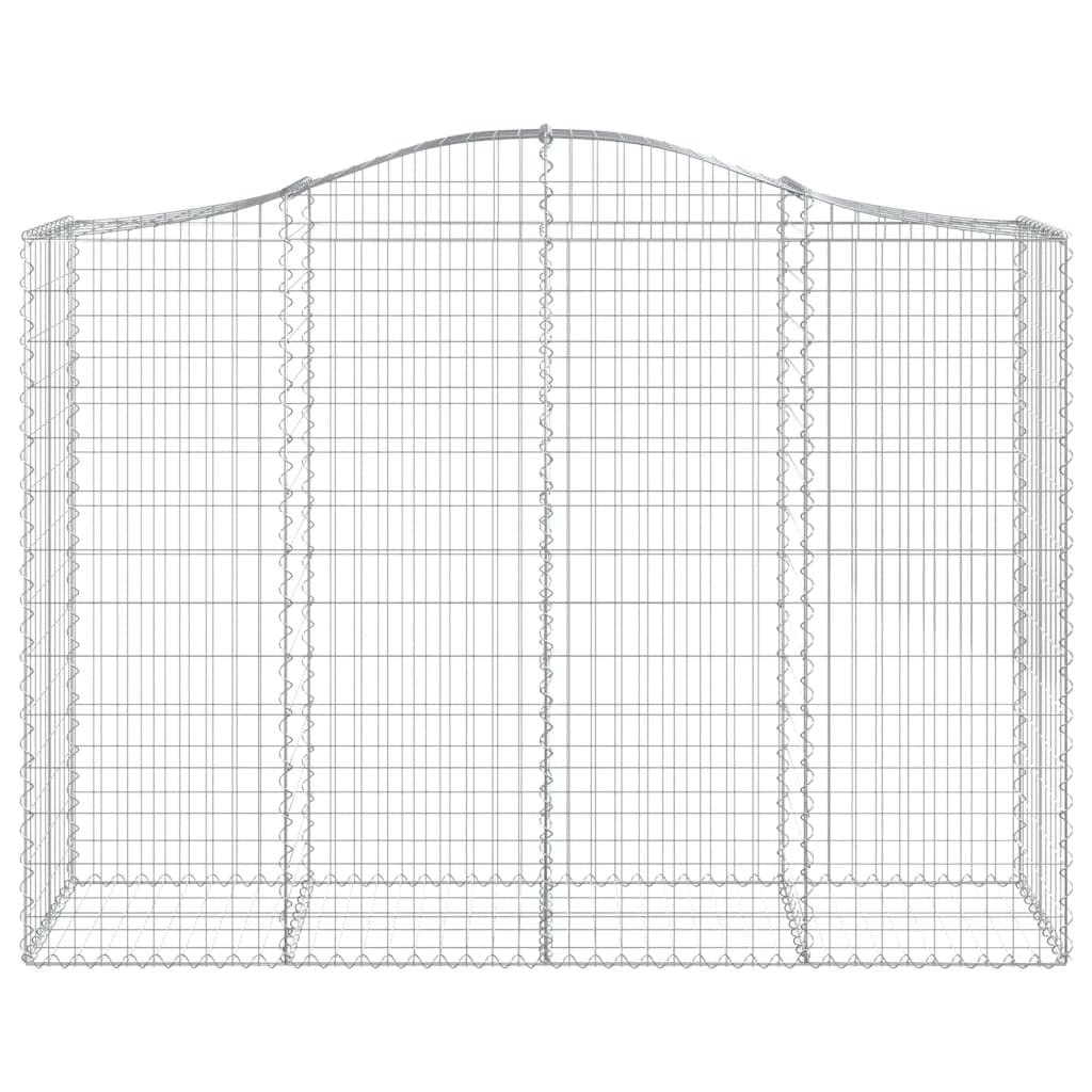 Gabion arqué 200x50 cm en fer galvanisé pour clôture extérieure durable