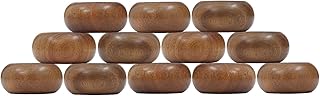 Napkin Rings, Wood Napkin Rings Napkin Holders Buckles for Dining, Anniversary, Birthday, Dinner, Christmas, Party of Table (Half Round Set of12)