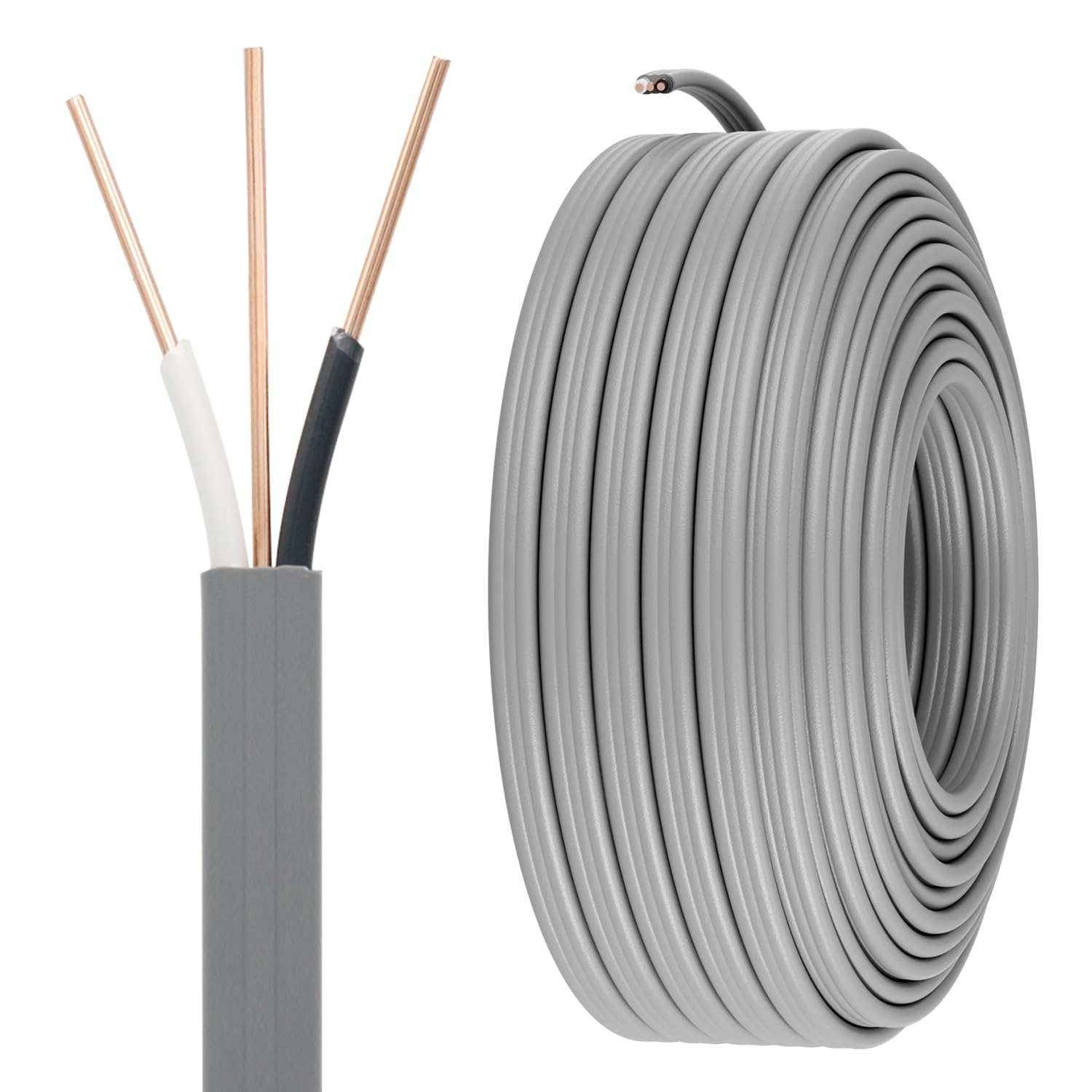 FIRMERST 14/2 UF-B Wire with Ground, 100 FT Direct Burial Feeder Cable