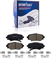 Vista 41 de Detroit Axle - Pastillas de freno delanteras para Nissan Pathfinder Frontier D21 720 Pickup Subaru SVX Pastillas de freno de cerámica con reemplazo