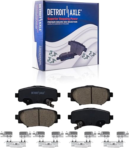 Miniatura 41 de Detroit Axle - Pastillas de freno para Chevy Trailblazer GMC Envoy Pastillas de freno de cerámica w/Hardware Buick Rainier Isuzu Ascender Olds