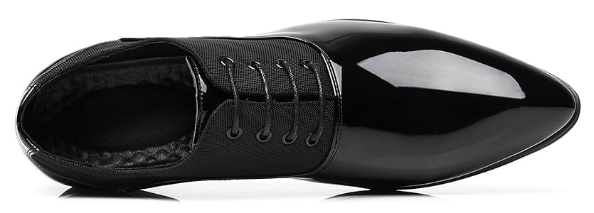 Amazon.com | Men's Faux Patent Leather Dress Shoes Glitter